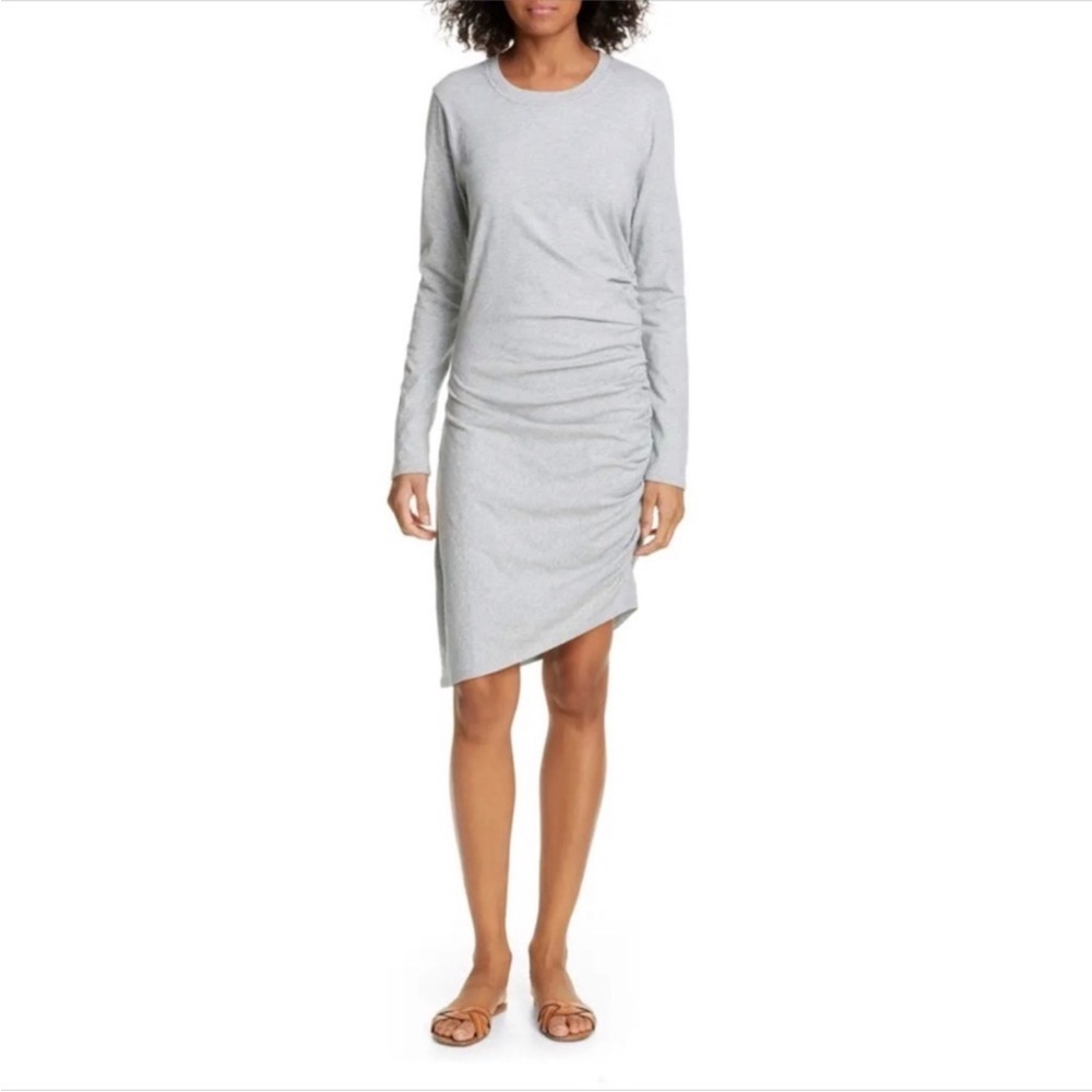 Veronica Beard Jaelyn Ruched Dress Heather Grey